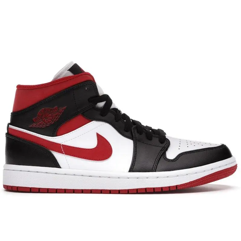 Jordan Men's 1 Mid Gym Red Black White, from StockX