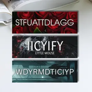 BookTok Bookmarks - STFUATDLAGG IICYIFY Little Mouse WDYRMDTICIYP with Red Roses Design