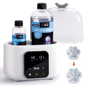 Auto Resin Preheater, Accurate Temp Control Resin Warmer, with LCD Display, Timer, Reduce Bubble and Thins Viscosity, for 8,16,32oz Epoxy Résin, UV Résin, Silicone Rubber- LET'S RESIN