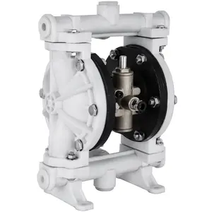 VEVOR Air-Operated Double Diaphragm Pump, 1/2 in Inlet & Outlet, Polypropylene Body, 13.2 GPM & Max 120PSI, PTFE Diaphragm Pneumatic Transfer Pump for Petroleum, Diesel, Oil & Low Viscosity Fluids