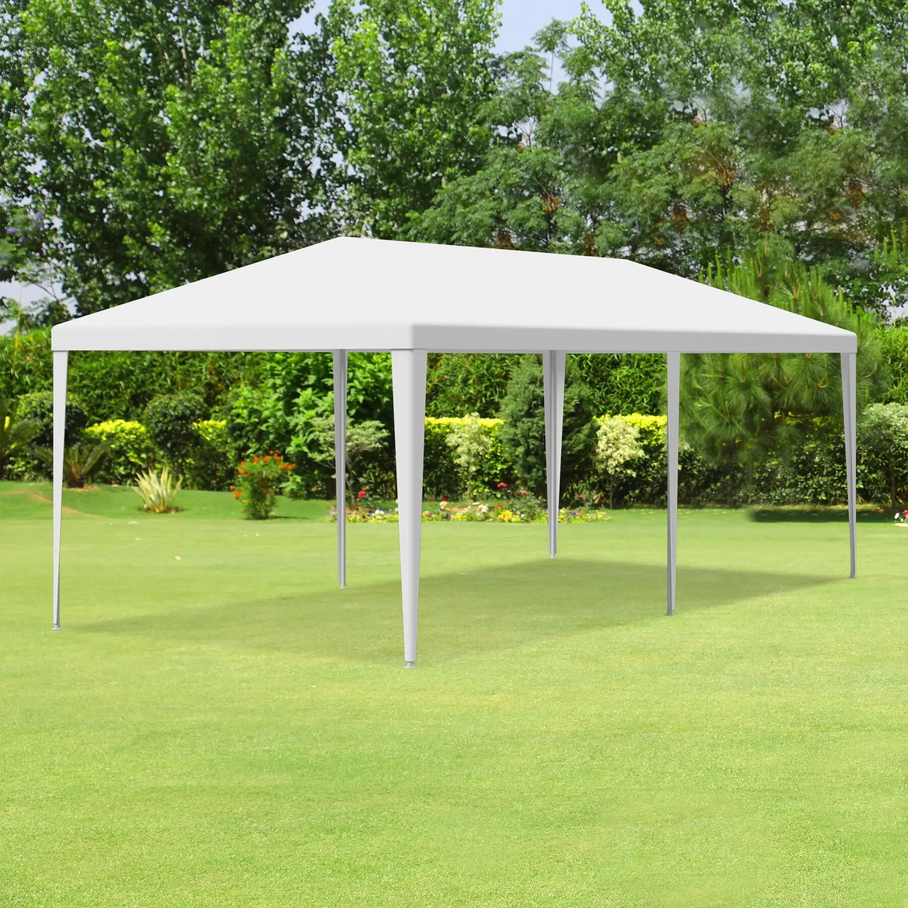Zeny 10'x20' Outdoor-Grade Steel Frame Gazebo - Lightweight Canopy, UV-Protective Sunshade, Removable Canopy, Sunshade Frame Tent for Wedding, Party Use, White