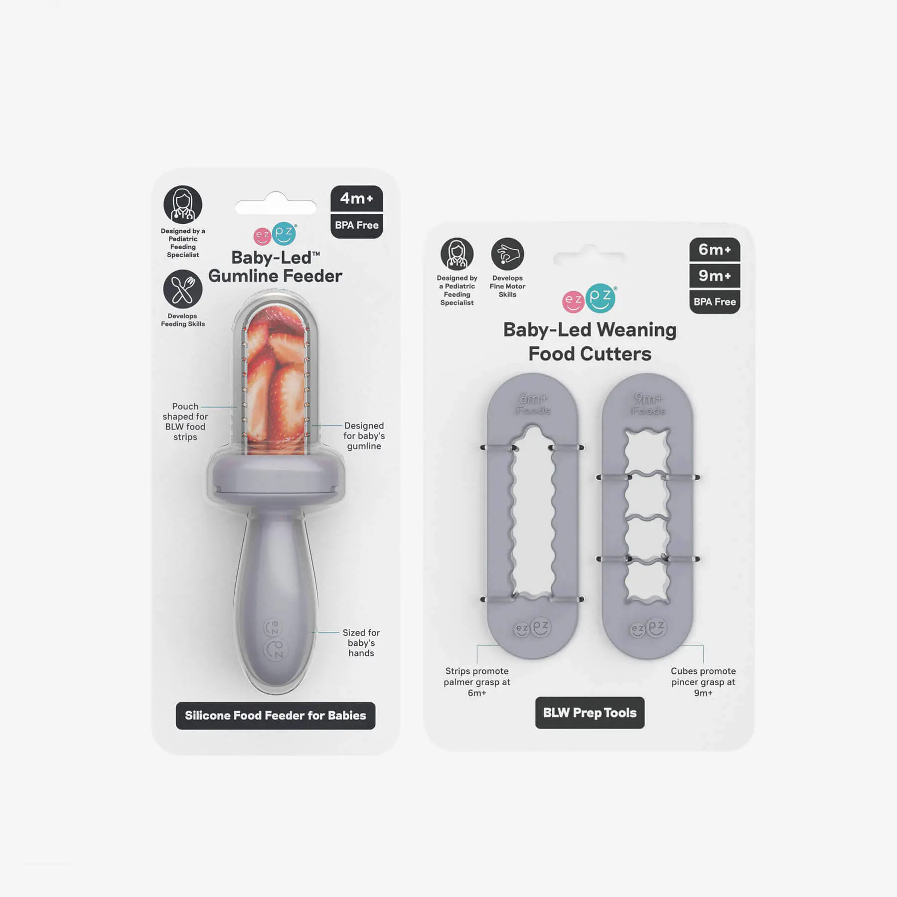 ezpz Baby-Led Gumline Feeder & BLW Food Cutters