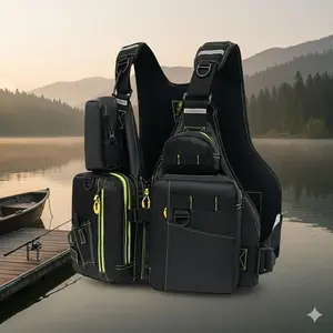 Ultimate Multi-Pocket Life Vest for Fishing & Water Sports. Adjustable, Lightweight & Highly Visible. Perfect for Kayaking, Boating. Durable, Portable & Unisex for Adults/Kids.