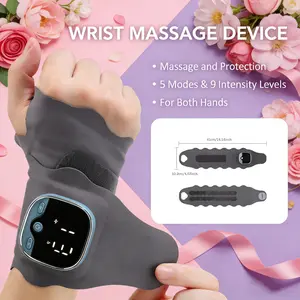 Upgraded 5 Modes, 9 Levels, 3 Heating USB Rechargeable Heated Hand Massager For Arthritis & Carpal Tunnel - for Hands & Wrist Women Men Gift, Daily Care, Office Workers hand massager for arthritis