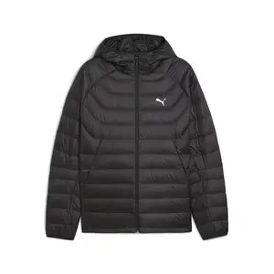 PUMA Mens Packlite Hooded Down Jacket Athletic Outerwear Casual - Black