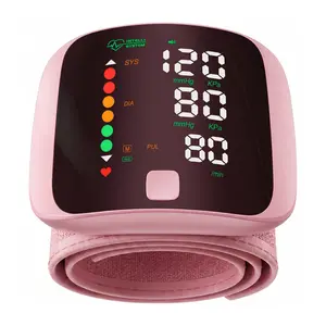 Smart Wearable Healthcare Wrist Blood Pressure Monitor (Black) – Health Monitor with LED Display, Touch Screen, 99x2 Reading Memory, Adjustable Cuff, Carrying Case, Dual User Mode, Compact & Portable, Announces Readings Clearly for Seniors