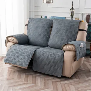 Waterproof Loveseat Recliner Chair Covers, Non-Slip Couch Cover for Sofa, Washable Sofa Slipcovers with Elastic Straps for Kids, Dogs, and Pets