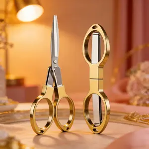 Compact Multifunctional Stainless Steel Folding Scissors, Portable Fishing Shears for Outdoor Travel, Durable Mini Pocket Clippers