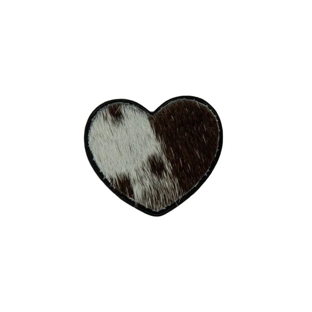 Myra Bag Penelope Cowhide Heart-Shape Pop Socket, Western Leather Mobile Phone Grip, Phone Accessory with Holder Design