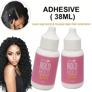 38ML Lace Wig Glue Waterproof Adhesive Water Based Formula Gentle Non-Irritating Quick Drying Strong Hold for Men and Women