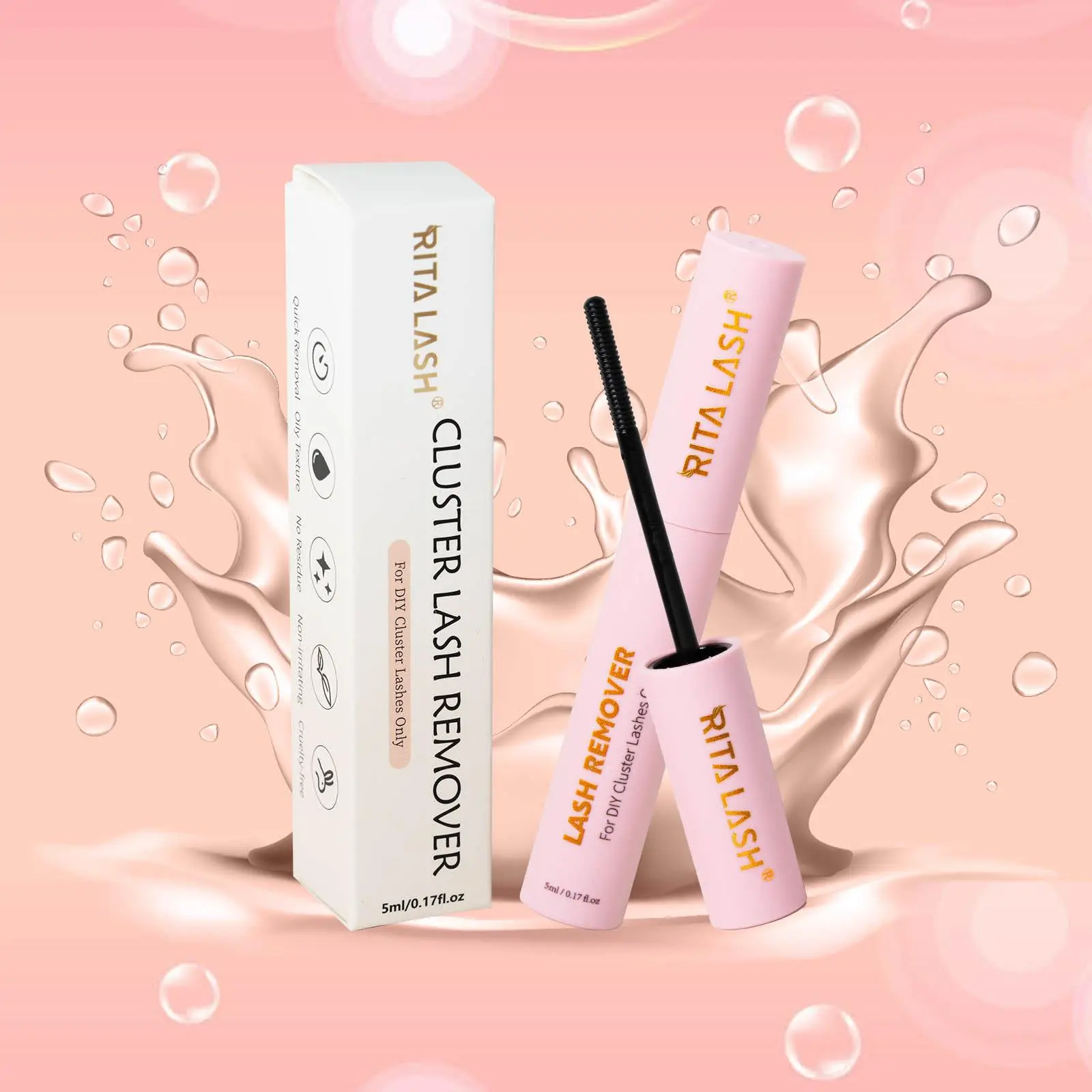 5ml Comfort Eyelash Glue Remover with Spiral Brush Head, Music Festival Makeup Essentials, Cosmetic Eye Lash Glue Remover Product, Lashes Remover, Eye Makeup, Makeup Products, Christmas Gift, Gentle Makeup Cleansing, Eyelash Extension Remover