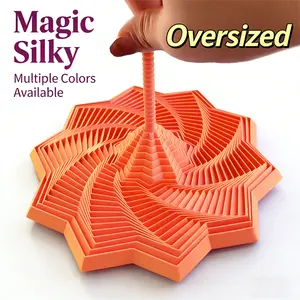 3D Printed Expanded Sensory Fidget Star with Handle New Stress Relief Whirling Spiral Hypnotizing Visual Toy for Calming and Satisfying Sight Sound