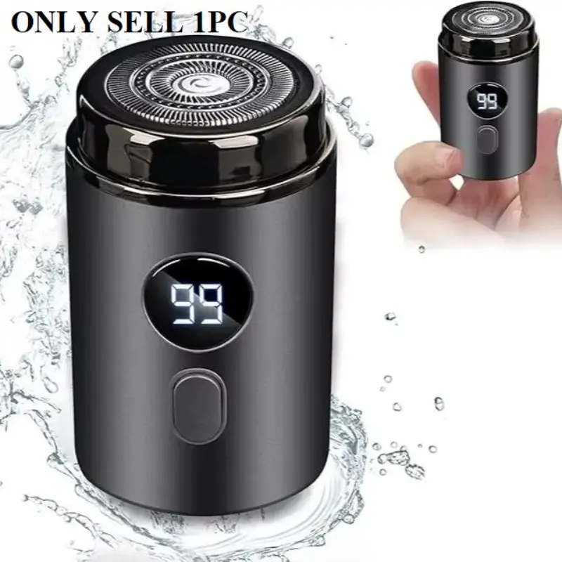 Rechargeable Electric Mini Shaver for Men & Women – Portable Razor with LED Digital Display USB Type-C Charging