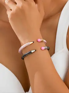 Elegant Pencil-Shaped Spring Fashionable Bracelet, Exquisite Trendy Bracelet, Cute Festival Jewelry for Women, Daily Wear, Perfect Gift for Sisters, All Seasons