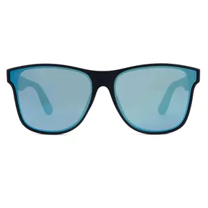 Drift Dark Bamboo Blue Mirror Sunglasses