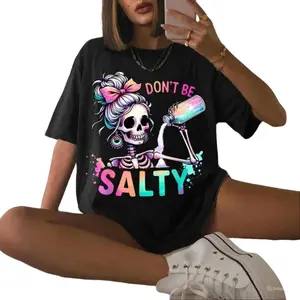 Salty Skeleton Snarky Shirt – Comfy Cotton Tee Gift for Men and Women