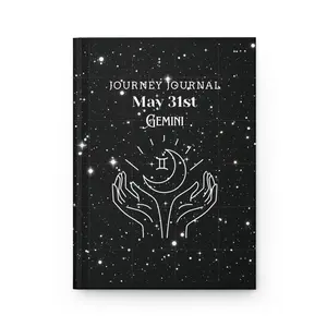 Celestial Journey Journal, Astrology Journal for Gemini, Personalized Starry Notebook, Thoughtful Gift for Birthday, Horoscope Lover