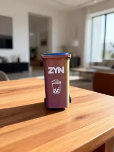 Zyn Bin Desk Waste Bin – Sleek & Compact Desktop Trash Can for Office Organization