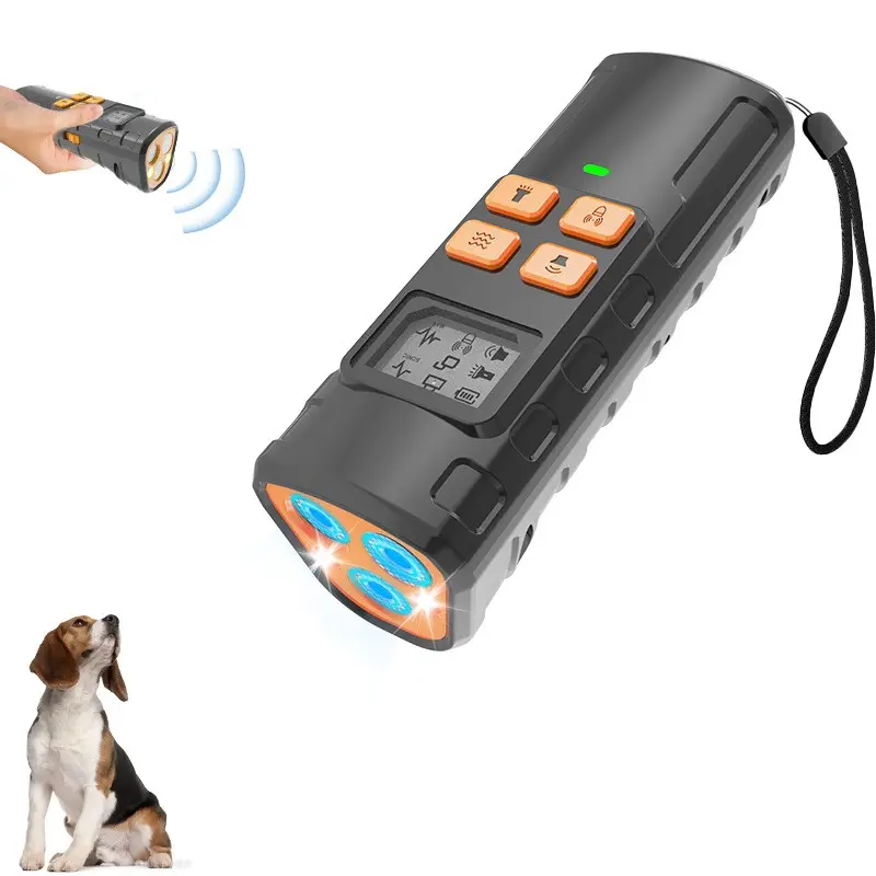 Dog Bark Deterrent Devices with 4 Training Modes Rechargeable Anti Barking Device for Dogs,12–15m Range, Ultrasonic Repellent Devices