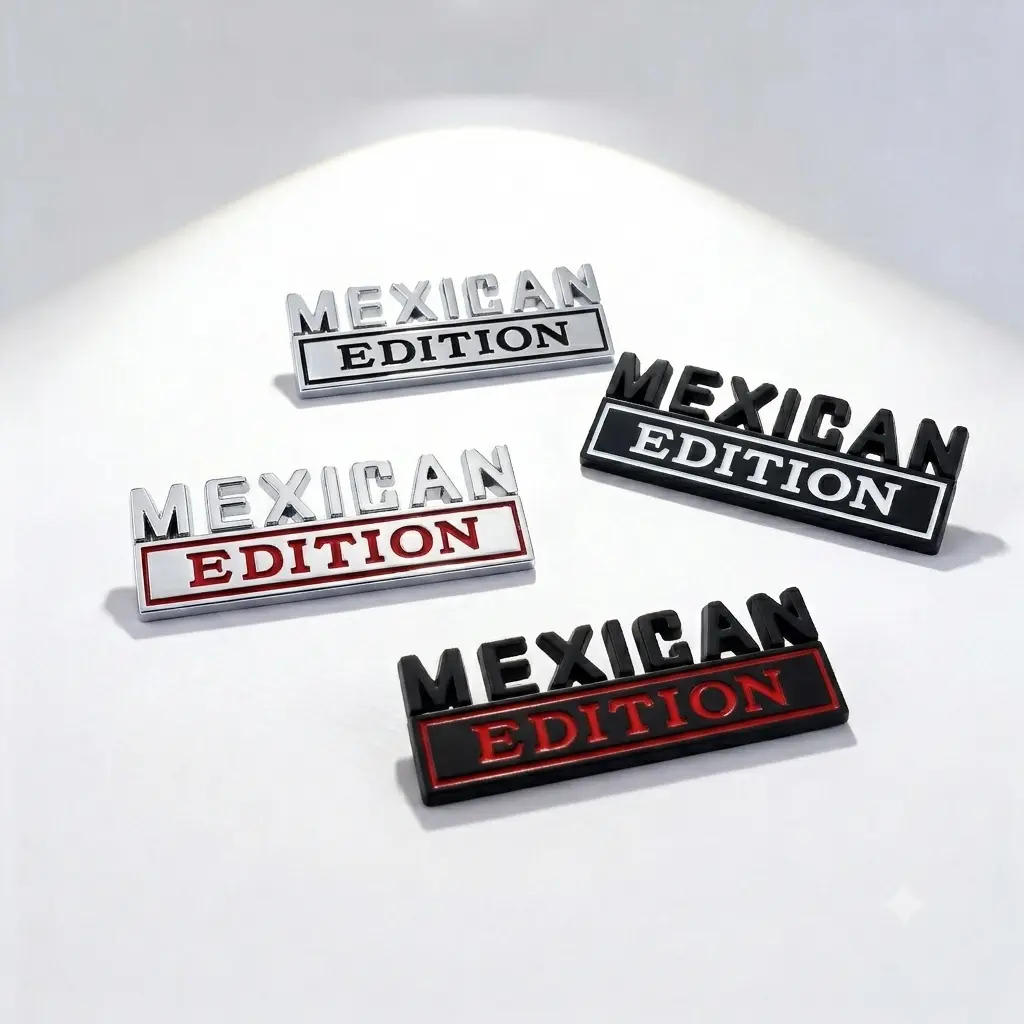 3D Car Alloy Fender Emblem MEXICAN EDITION Car Logo Body Sticker Badge Sign Fender 3