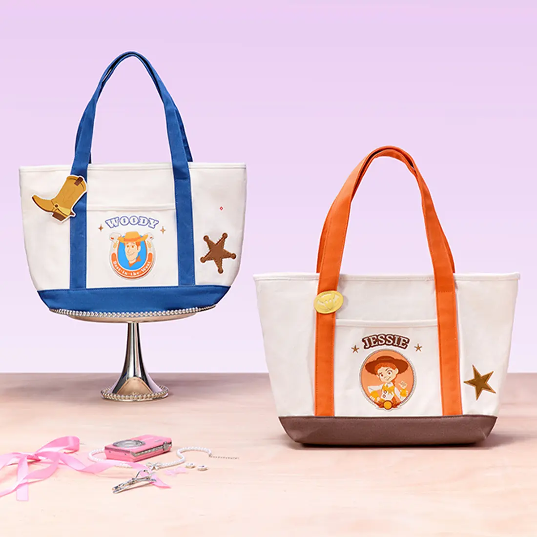 Miniso Graphic Tote Bag, Disney Toy Story Canvas Bag with Shoulder Strap, Lightweight & Reusable for Campus Life & Travel, Cute, Lightweight Eases Long Outings, Back To School, Reusable Bag, Less Waste