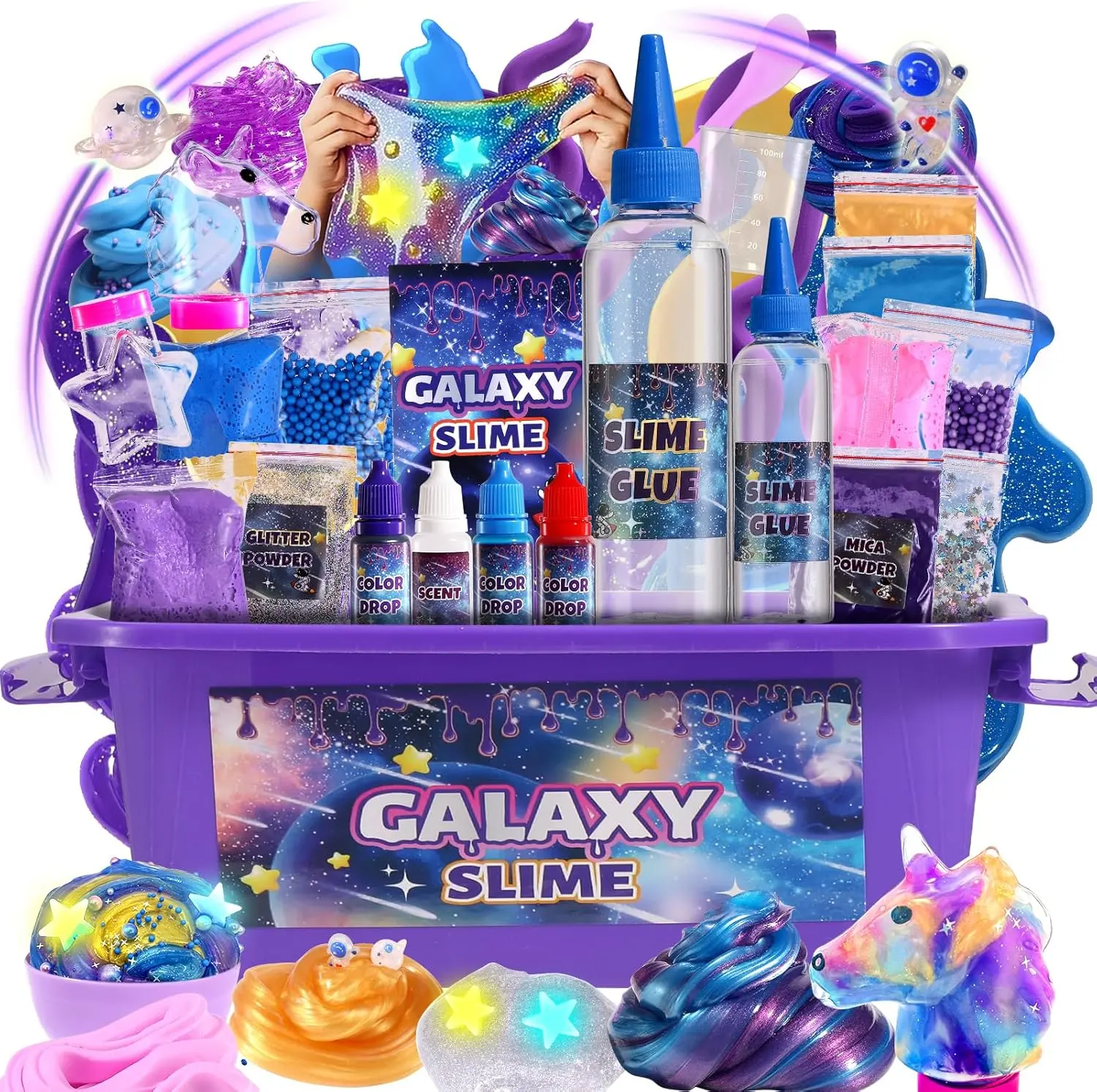 Mother's Day Gift Mini Galaxy Slime Kit for Kids Ages 6–12, DIY Space Slime Set, Fun Cosmic Craft for Creative Play, for Boys & Girls