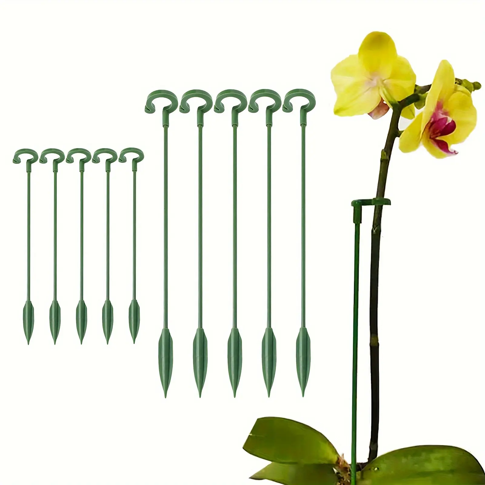 5-Piece Plant Pot Holder Set, Plastic Garden Plant Stakes, Indoor Plant Support Poles, Orchid Vegetable Plant Stands, Durable & Secure, Climbing Planting Stand, Plant Supports Stakes, Plant Stakes For Indoor Plants