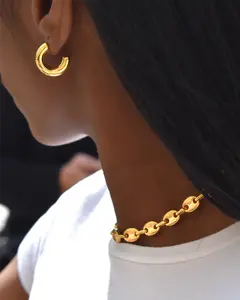 Ebony Small Hoop Earrings