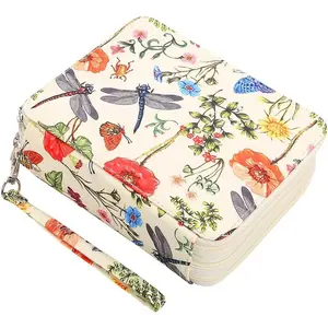 Portable Colored Pencil Case-72 Slots Colored Pencil Case Organizer with Zipper for Watercolor Pens or Markers, Pencil Case Organizer for Artist