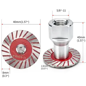 YXOK 5PCS 1.57"(40MM) Diamond Saw Blades for Granite, Marble, Sandstone, Tombstone & Stone - Angle