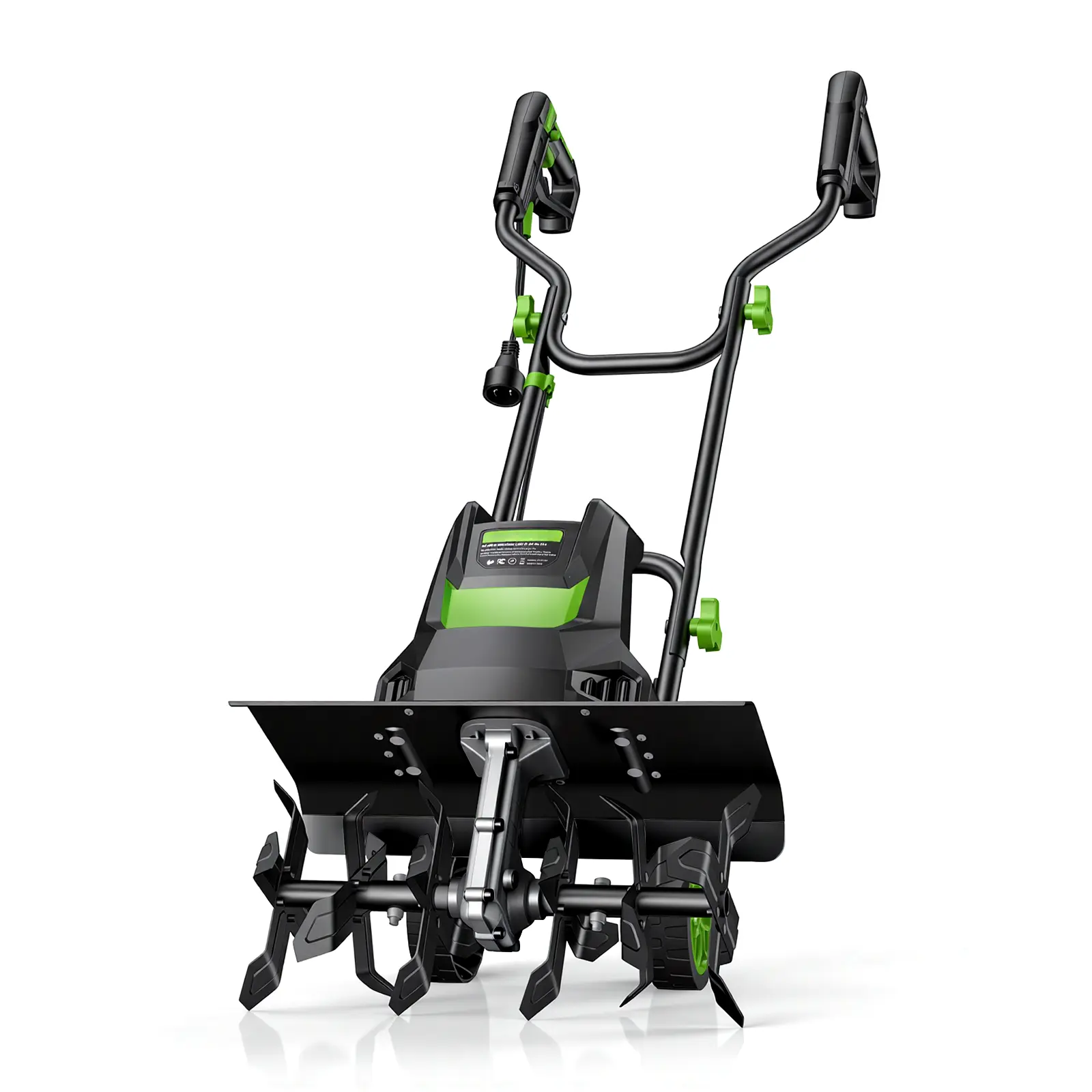 Electric Tiller for Gardening, 1800W 15A Corded Garden Tiller Cultivator, 18"×9" Rototiller with 24 Steel Tines, 400RPM, Adjustable Depth & Safety Lock