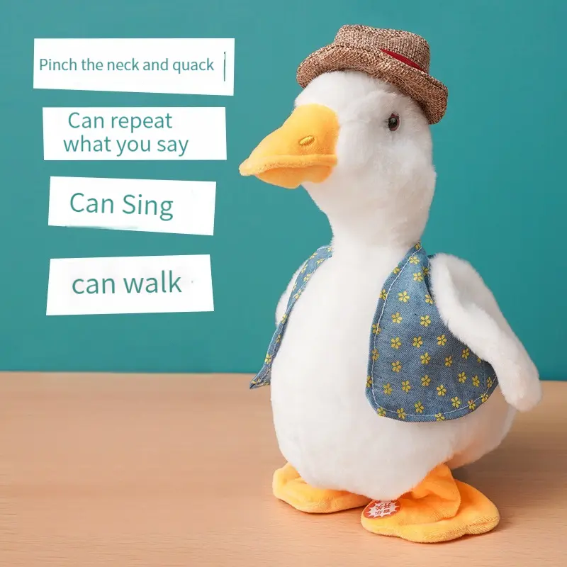 Repeated Ducks Kids Lovely Talking Repeat Duck Talking Musical Stuffed Plush doll Educational Toy Children's Plush Toy Fun Gift, Stuffed Stuffed Toys, Duck Stuffed Toys