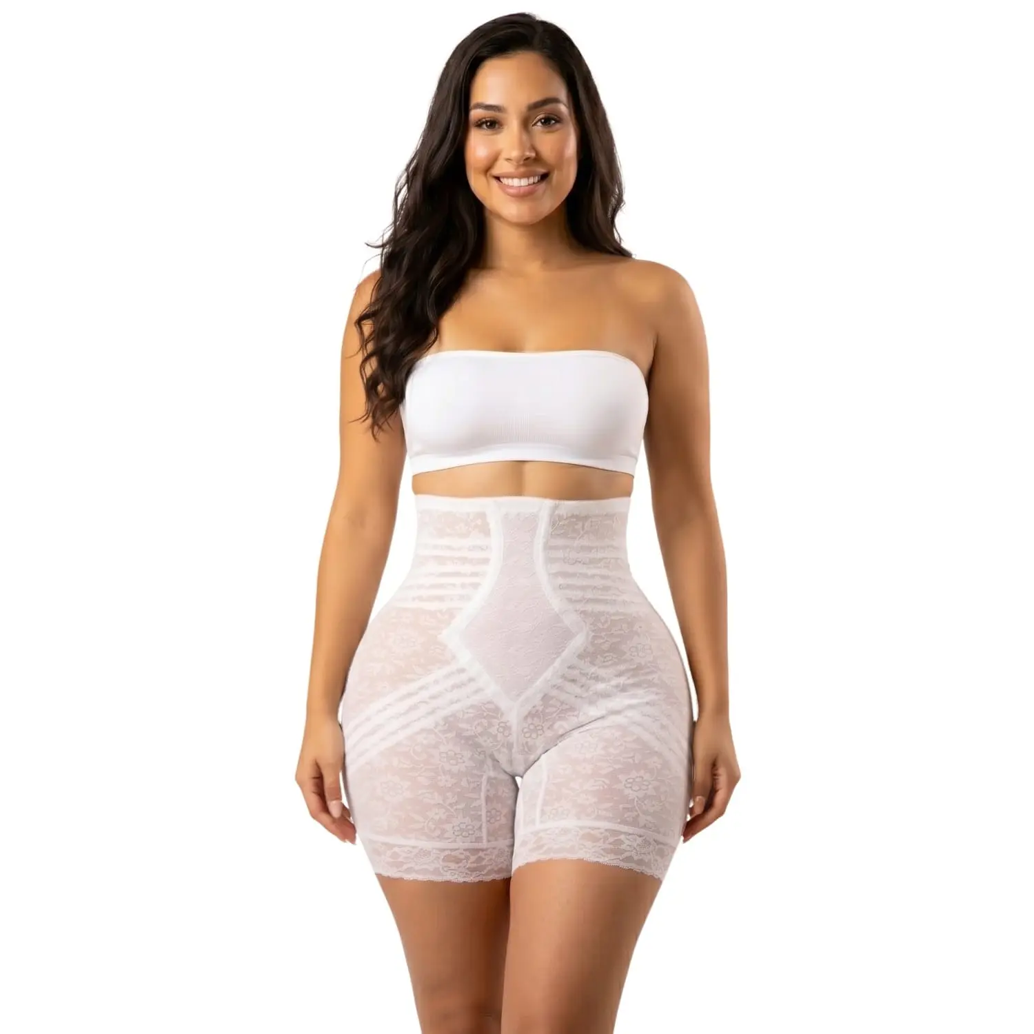 High Waist Lace Thigh Shaper Extra Firm Compression Shaping Shorts
