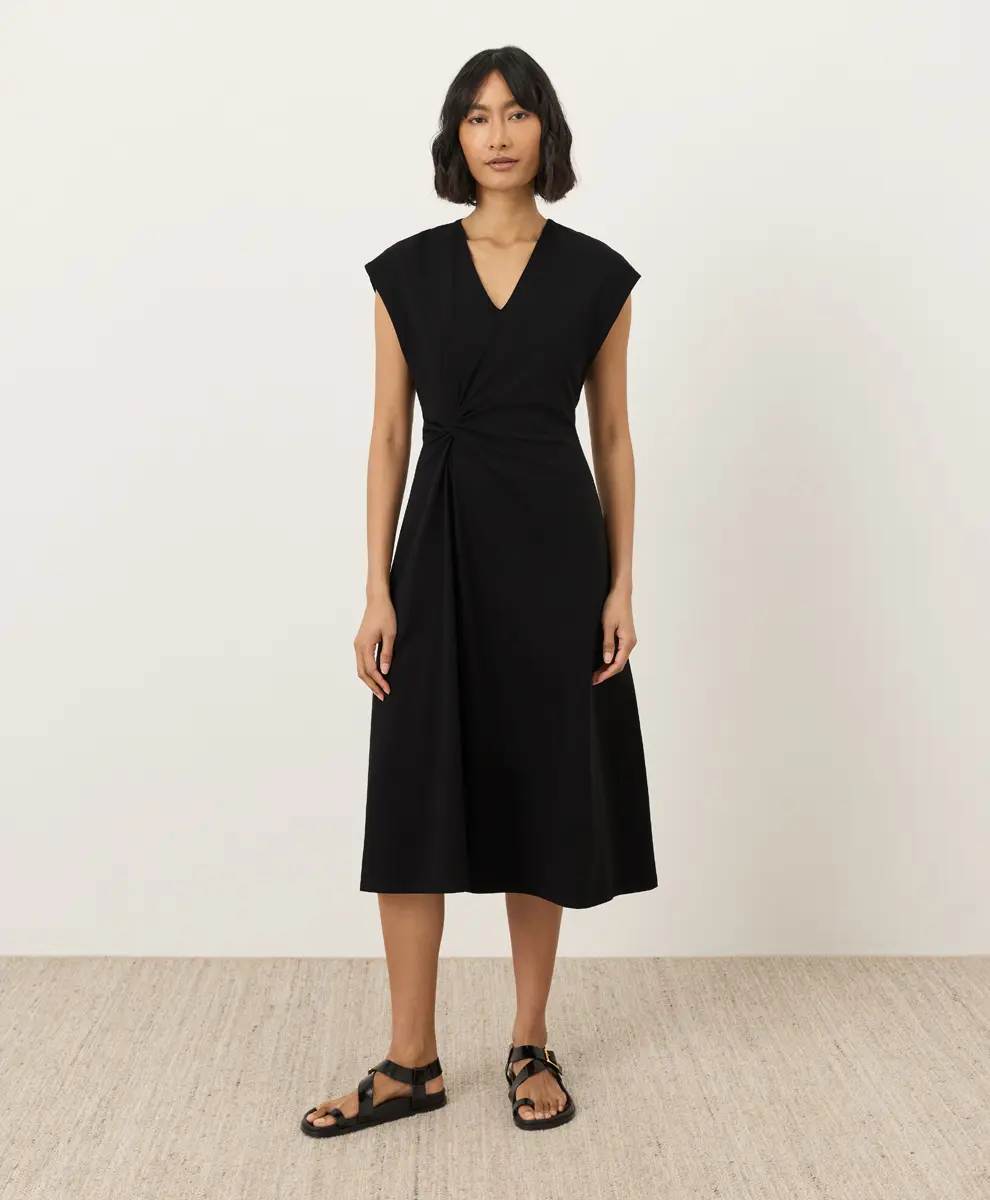 Women's Organic Fit & Flare V-Neck Twist Dress