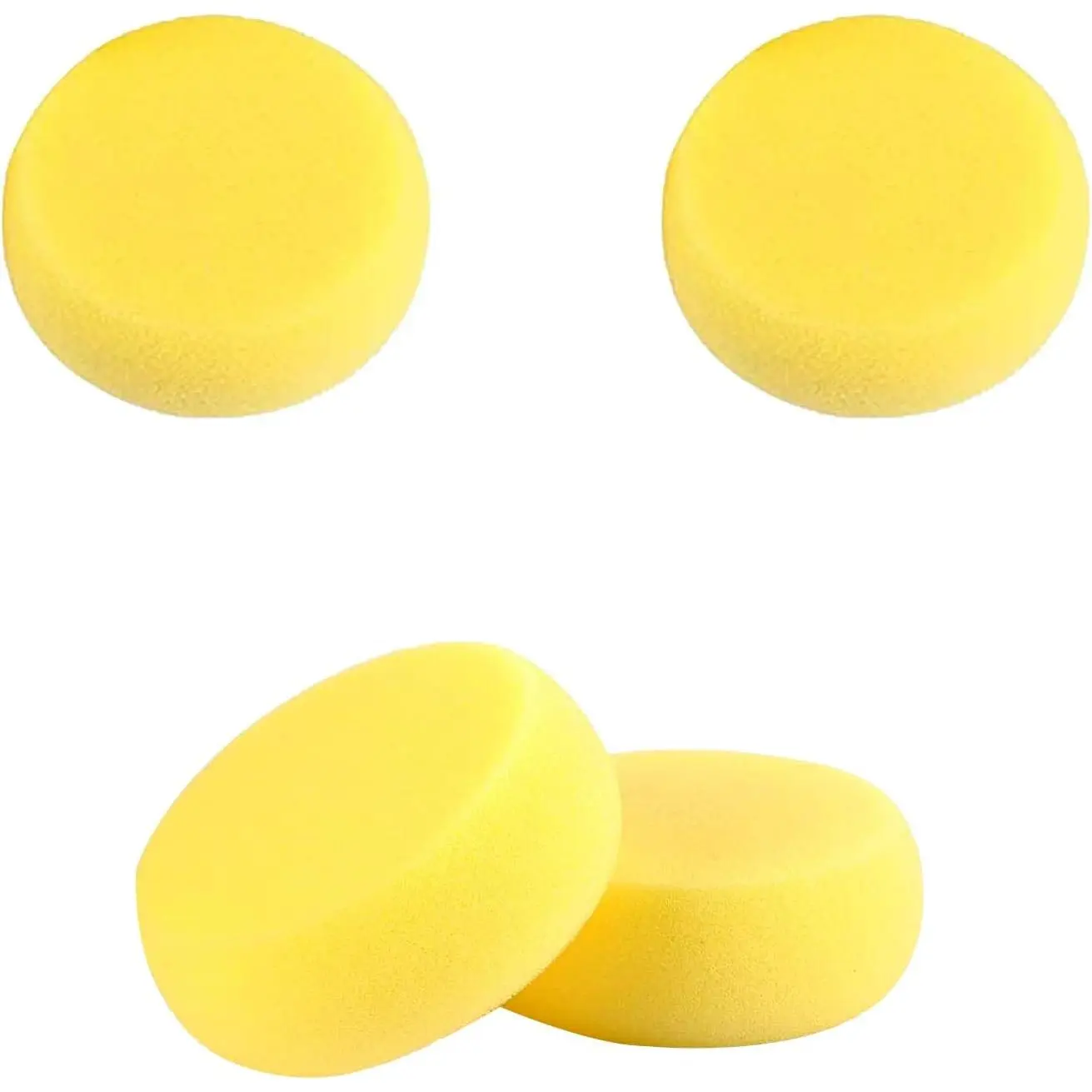 4 count Round Painting Sponge  2.96inch Yellow Craft Sponges Clay Sponge for  Painting Art Crafts