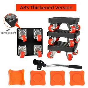 Furniture Mover and Lifter Kit, 360° Rotatable, Labor-Saving Bed Sofa Desk Dolly and Slider, Swivel Casters, Quiet Carbon Steel Wheels