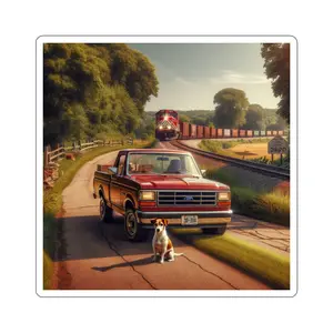 Jack Russell Terrier Ford Truck Kiss-Cut Stickers