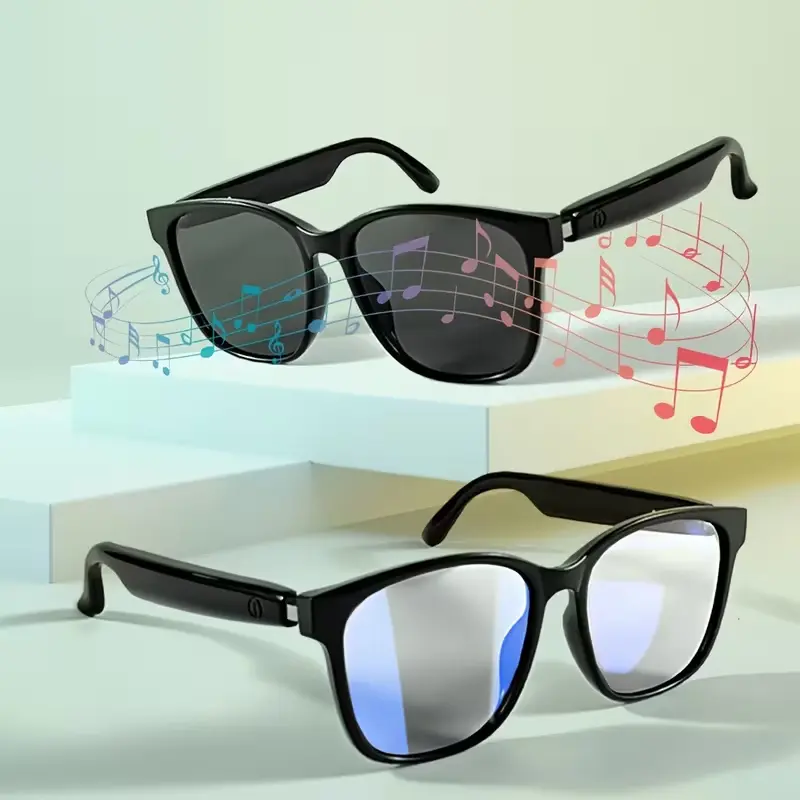 Koipsse Smart Glasses Multifunctional Glass High Appearance Dual Speakers Outdoor Sports Boys And Girls Sunglasses Smart Glasses Fashionable Gift Sunglasses Built-In Speaker Fashion Smart Wireless Glass Anti-Blue Light Polarized UV Protection