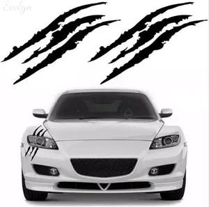 Claw Mark Headlight Decal, Scratch Style Car Sticker, Waterproof Vinyl Decal for Auto & Motorcycle