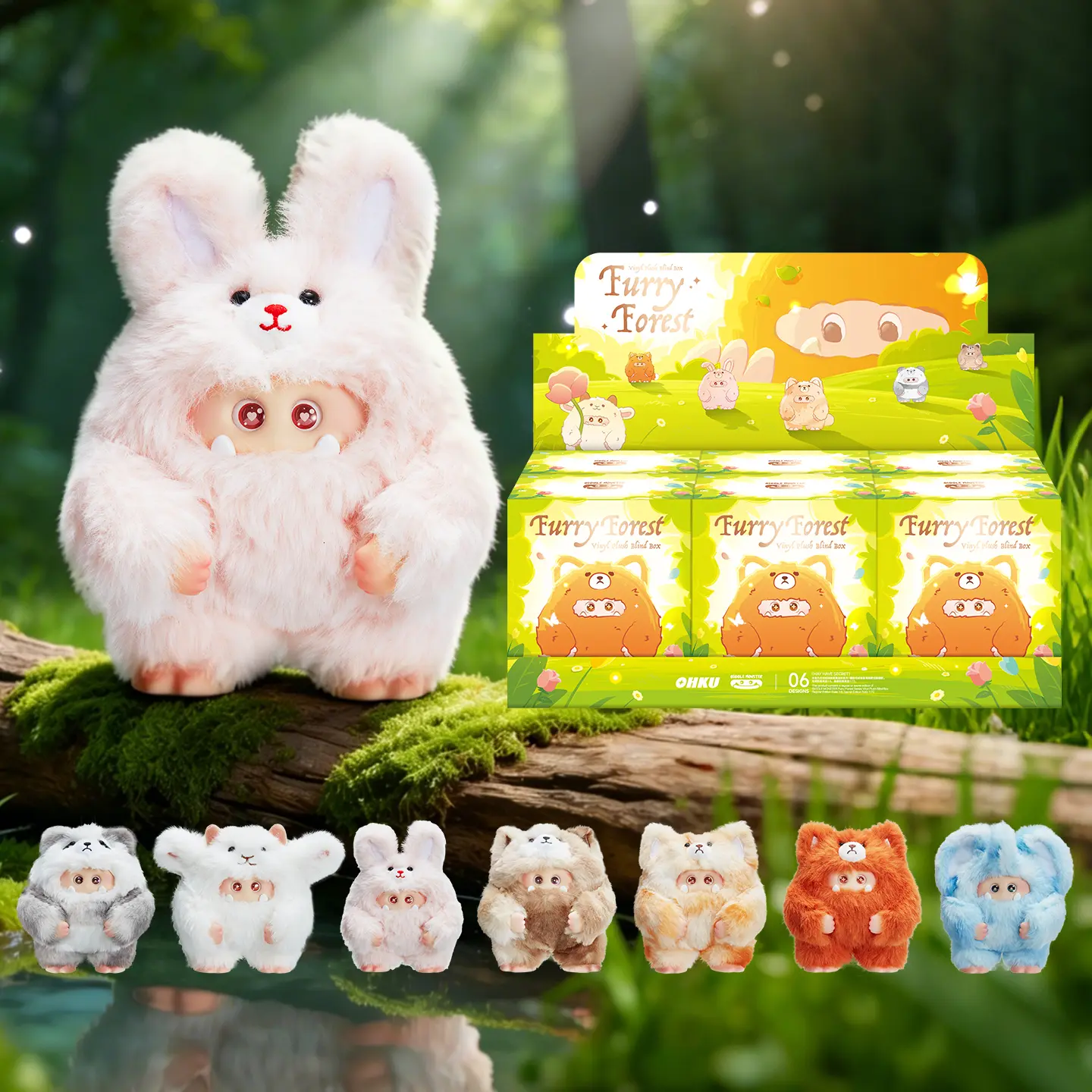 【Flash Sale】 Giggle Monster Furry Forest Series Vinyl Plush Blind Box