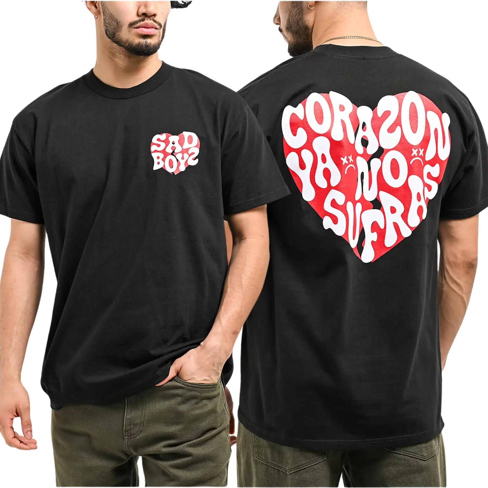 ❤ 🎤 🎶 Junior H Graphic Shirt, Sad Boyz By Junior H Heart T-Shirt, Sadboyz 4 Life Tee, Hip Hop Bootleg Merch, Gift For Her Him