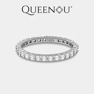 【267】QUEENOU Dainty Lucky Star Linear Cubic Zirconia Ring