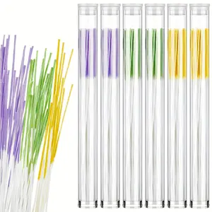 60pcs Ear Hole Cleaning Tools - Ear Wax Remover, Ear Thread, Cleaning Paper, Plastic Tube Storage | Complete Ear Care Kit