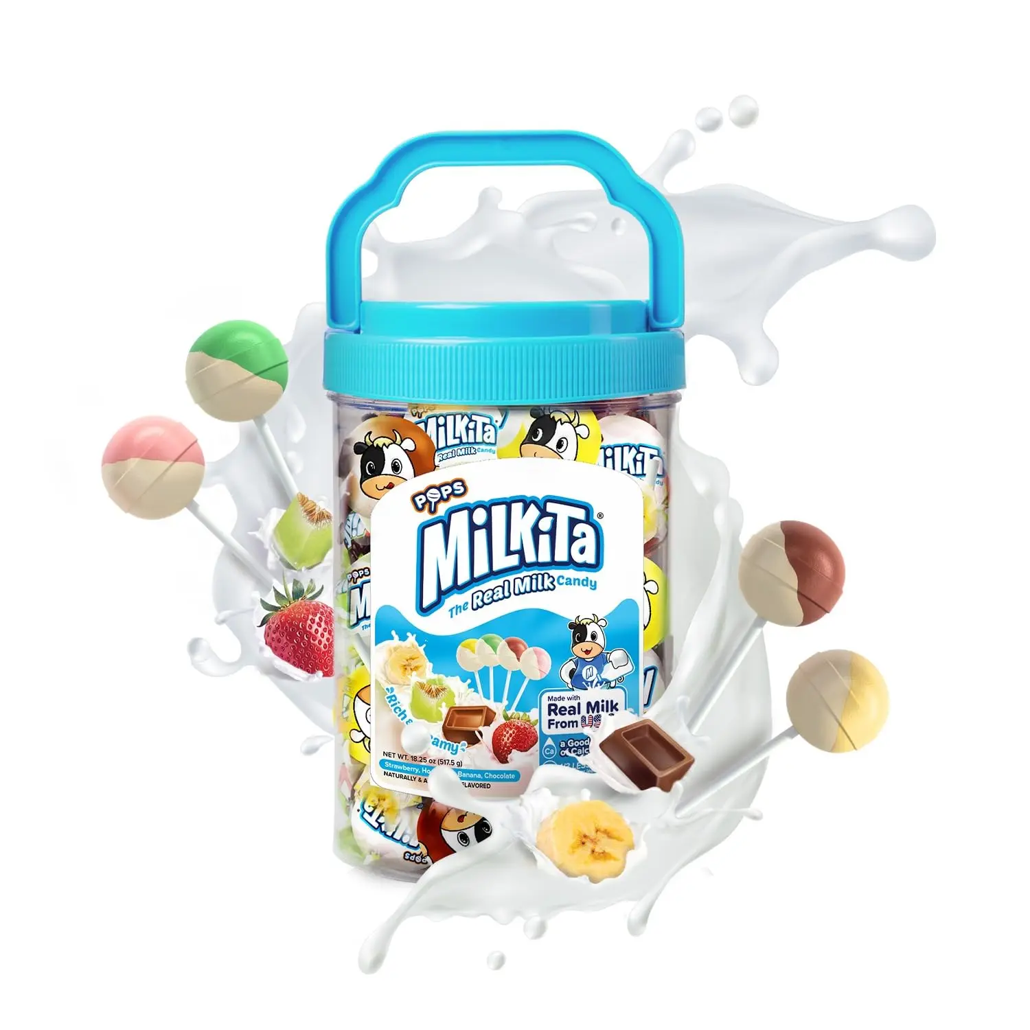 Milkita Lollipop Jar: 45ct/ 18.25 oz (11135)
