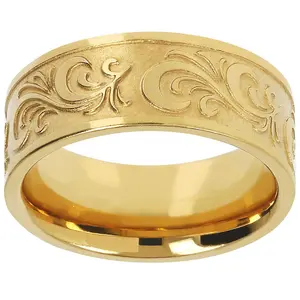 Steel by Design Scroll Design Ring