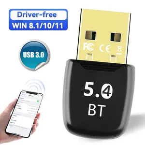 Wireless Adapter USB Bluetooth-compatible 5.4 Transmitter Compatible with Win 11/10/8.1 Laptops, Ideal for Wireless Mouse and Keyboard Headers
