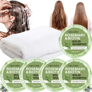 5-pack rosemary plant organic biotin shampoo soap, Rosemary Shampoo Bar, moisturizes and nourishes hair, with a gentle non-irritating formula, alcohol free, suitable for all hair types, perfect for family