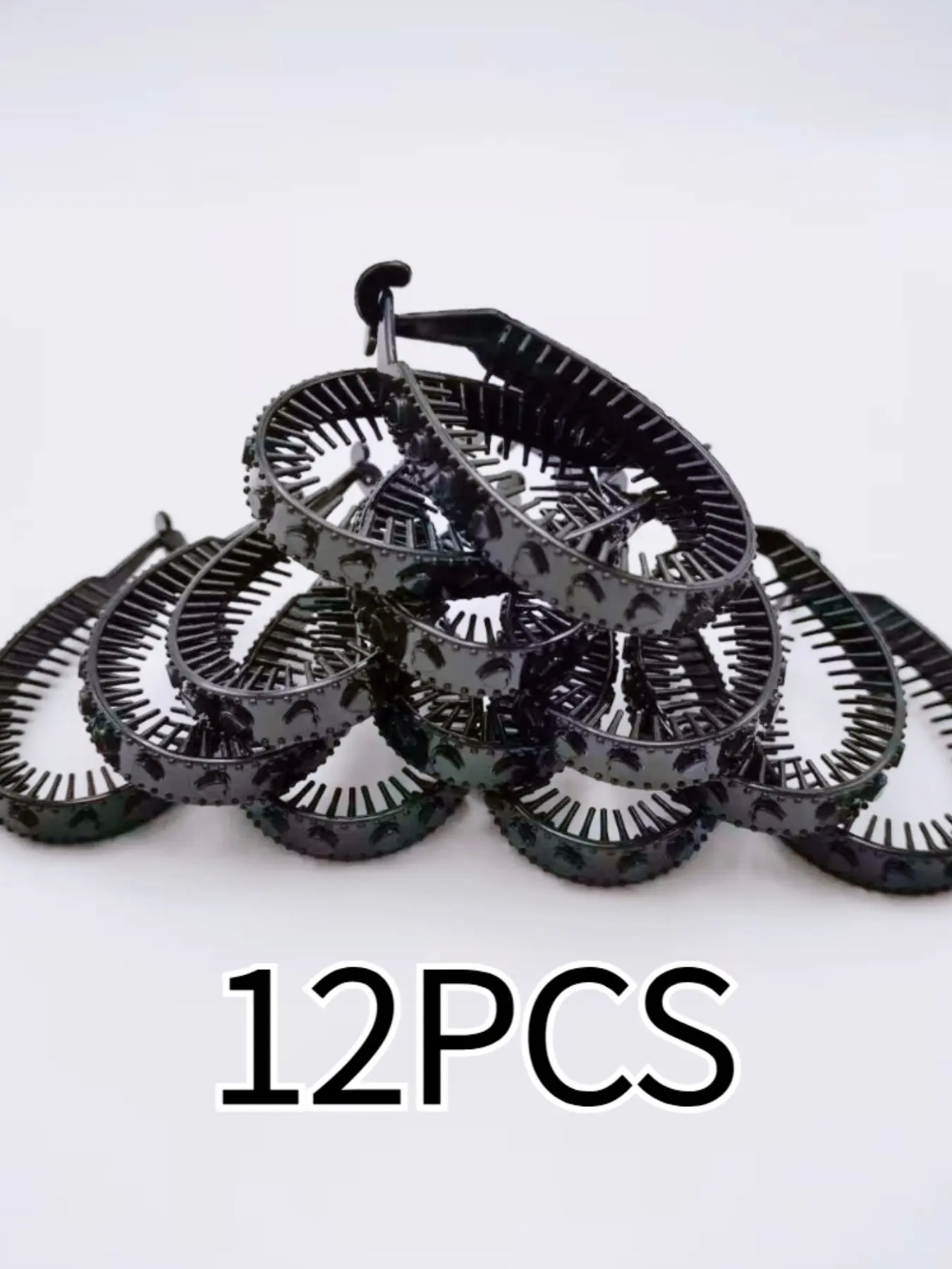 12 Pcs Black Heart Hair Claw Clips Set, Secure Grip Resin Clips for Buns, Ponytails and Updos, Lightweight Hair Accessories for Daily Styling, Hair Clips Cute