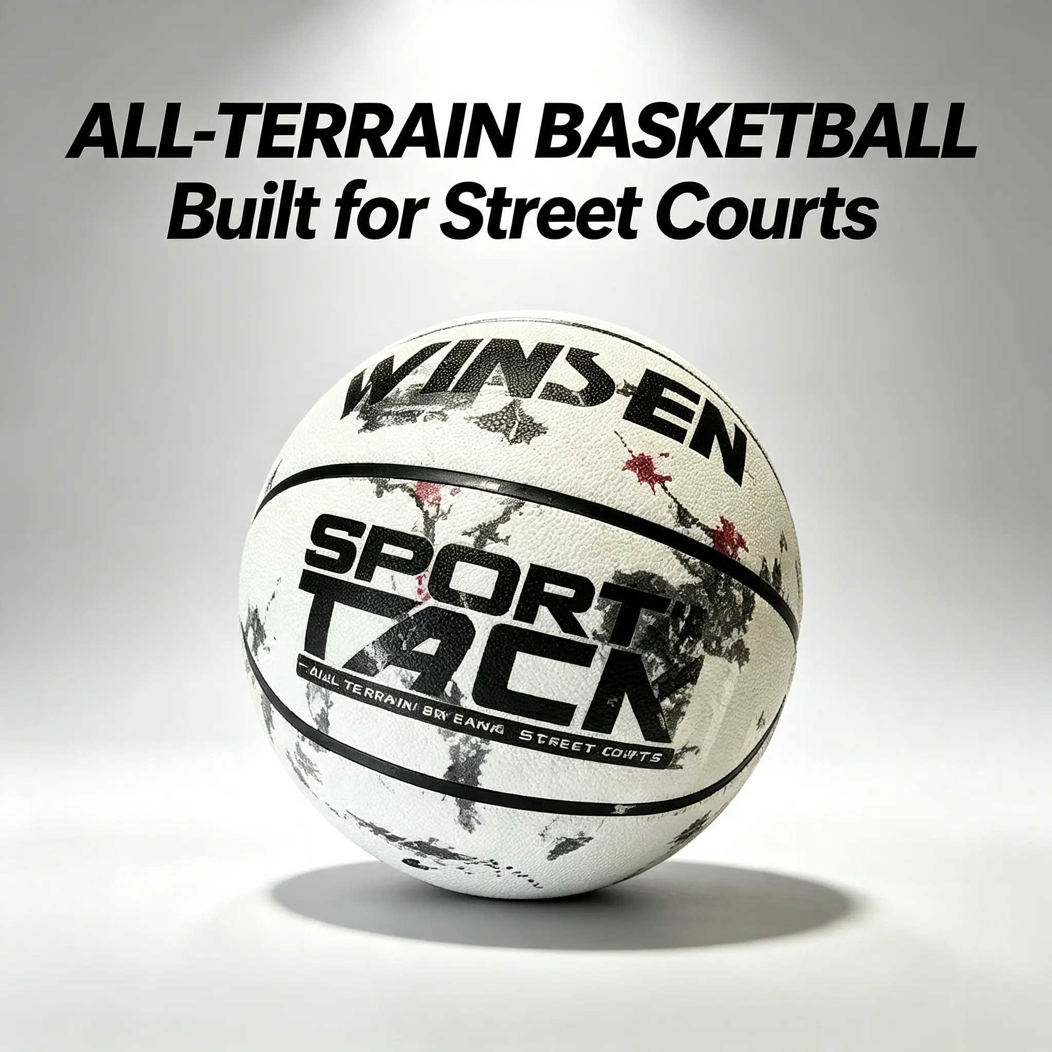 WINSEN SPORT TACK Graffiti Street Basketball - Size 7, All-Terrain for Indoor and Outdoor Training