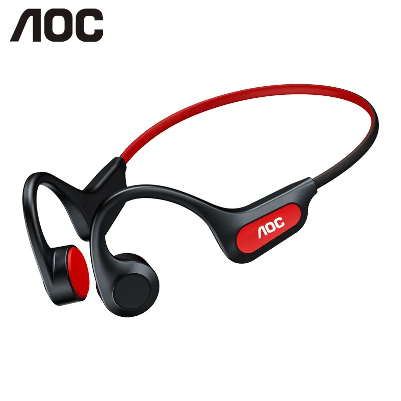 AOC ACN4521 Bone Conduction Neckband Wireless Headset with High-Fidelity Natural Sound, Immersive Vibration Audio, Reduced Sound Leakage, IP56 Waterproofing, Charging Function for Music, Calls, Sports
